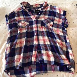 Rails sleeveless plaid top